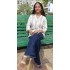Grey Striped Short Kurti