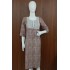 Blush Pink Striped Kurta with Mirror Work Yoke