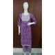 Purple Floral Printed Cotton Kurta With Pants