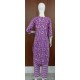 Purple Floral Printed Cotton Kurta With Pants