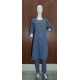 Blue Printed Cotton Suit Set with Mirror Work and Dupatta – 3 Piece Set
