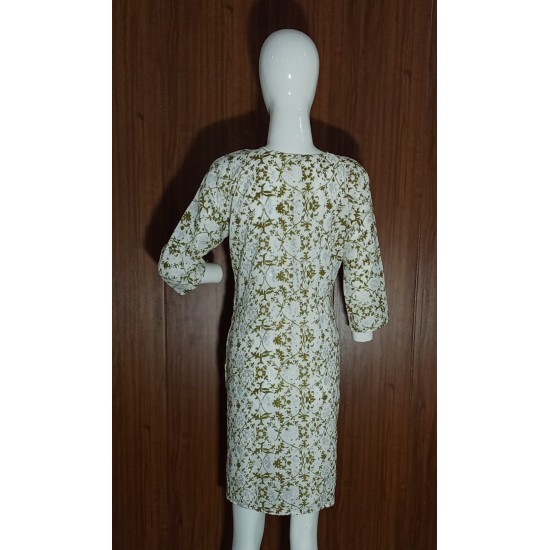 Green Floral Print Kurti