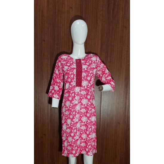 Floral Print Cotton Kurti