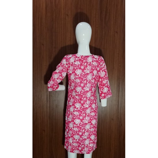 Floral Print Cotton Kurti