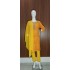 Bright Yellow Bandhani-Inspired Kurta Set with Lace Detail and Dupatta