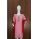 Floral Print Cotton Kurta with Embroidered Yoke and Dupatta