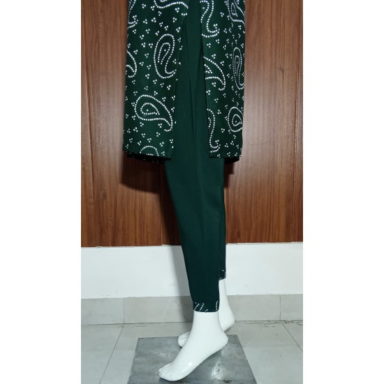 Bandhani Printed Suit Set with Pants & Dupatta