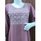 Embroidered Straight Mirror Work Kurti
